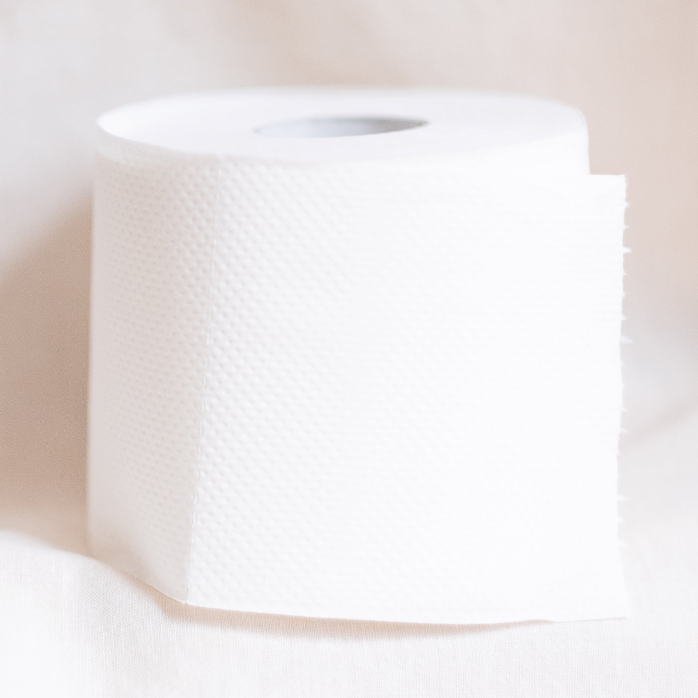 white toilet paper roll